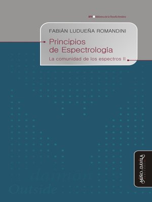 cover image of Principios de espectrología